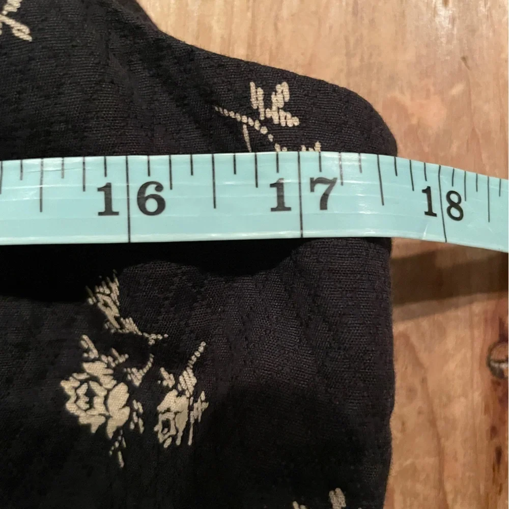 Ann Taylor Black Beige Floral Seersucker Dress Business Career Preppy Feminine 8 - Picture 8 of 9